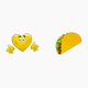The new emoji: rolling eyes, hug, taco, cheese wedge